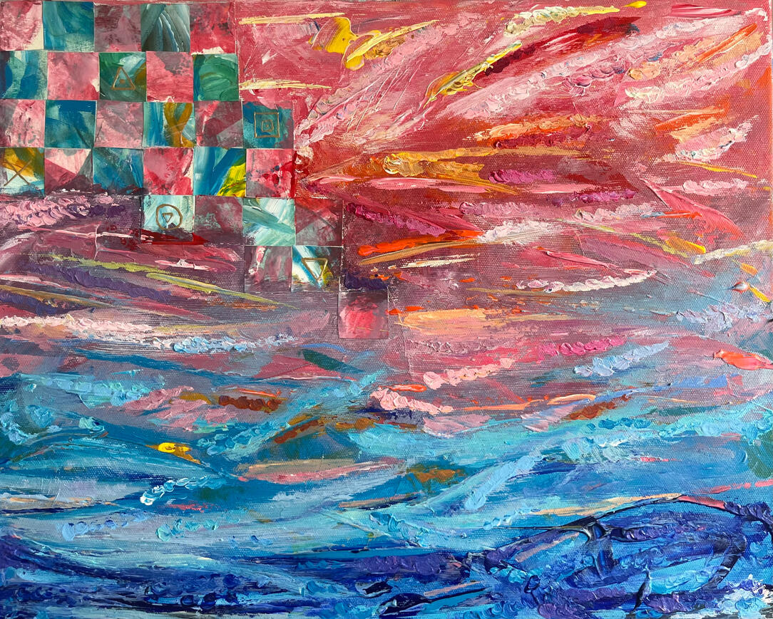 Ocean Sunset 40x50cm (350 EUR)