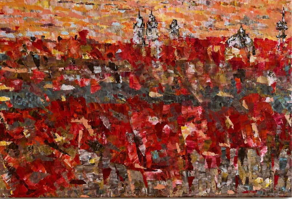 Shades of Red in Prague 60x40cm (390EUR)